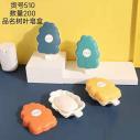 510树叶新款浴室双层带盖防水香皂盒200/箱六B8-1-2