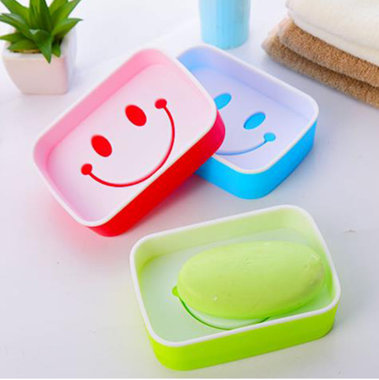 双层创意笑脸香皂盒卫生间沥水肥皂架/六A2-3-2