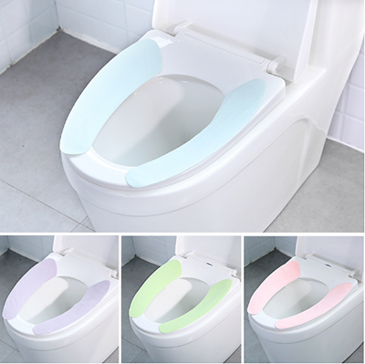 自粘式纯色马桶贴冬天绒面可水洗马桶垫坐便套坐便垫六B23-1-2